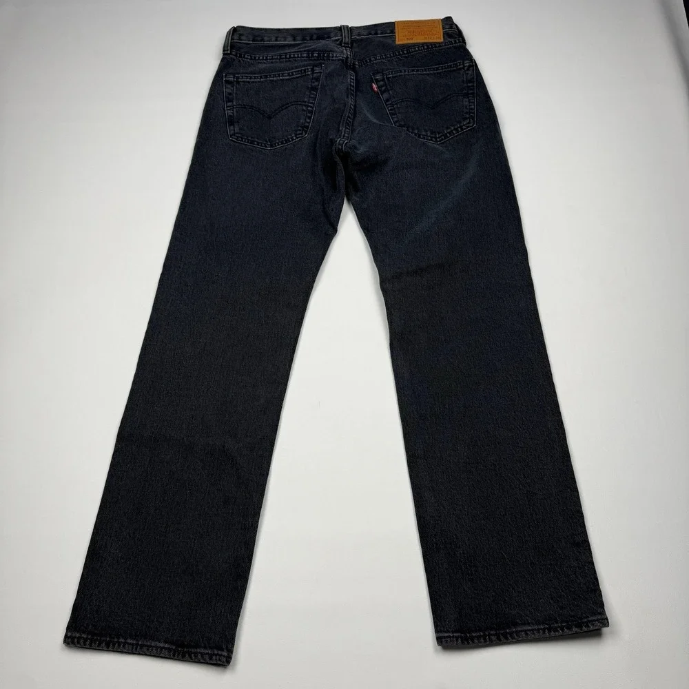 Levis Premium 501 Jeans Mens 32x30 Blue Straight Leg Button Fly Stretch Denim